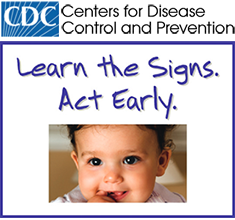 Logo: CDC (Centers for Disease Control and Prevention): Learn the Signs. Act Early.
