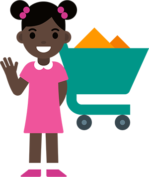 Icon: Child with shopping cart