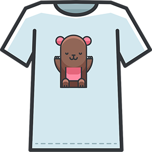 Icon: T-shirt with a bear on it